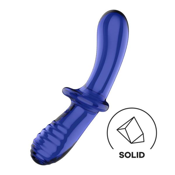Satisfyer Stiulator Double Crystal Hot and Cold (Blue)