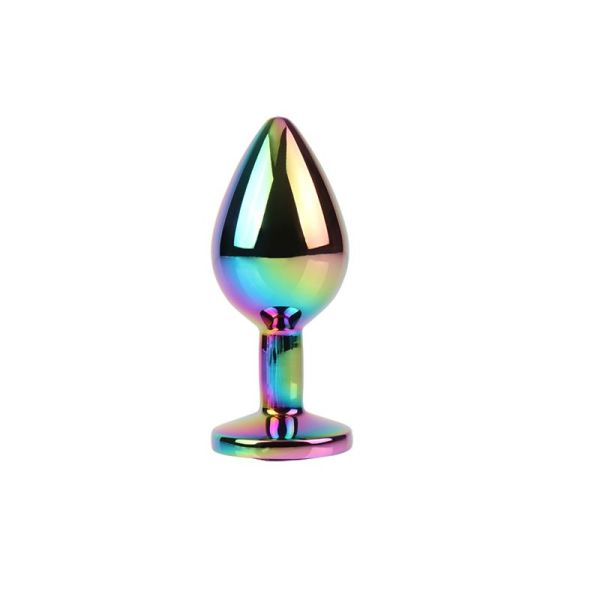 Chisa Rainbow Gem Multicolored Anal Plug with Jewel