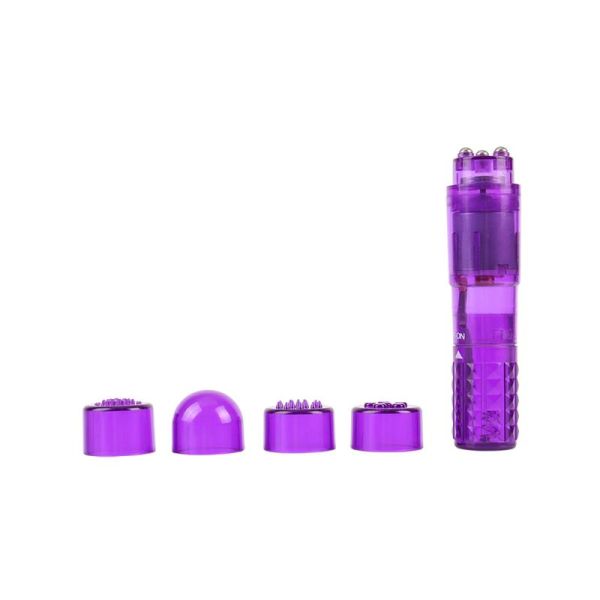 Chisa mini massajador de 3 cabeças (roxo)