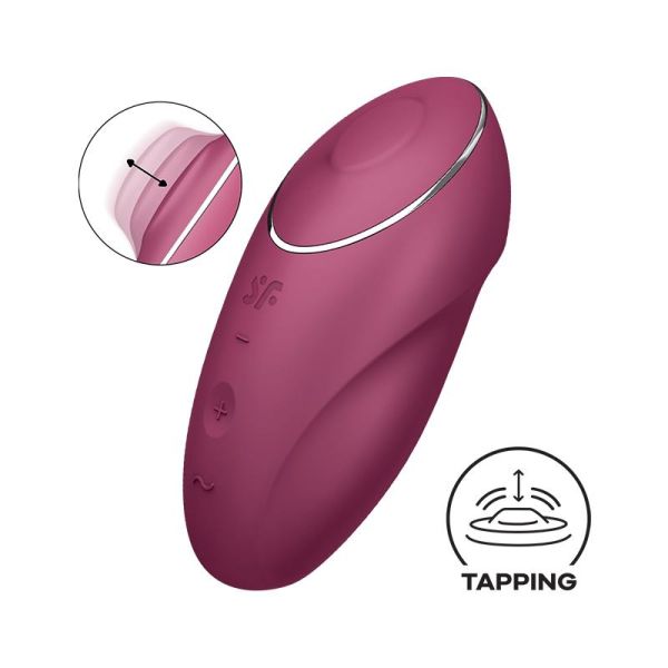 Satisfyer Tap and Climax 1 Vibrator and tapping (Red)