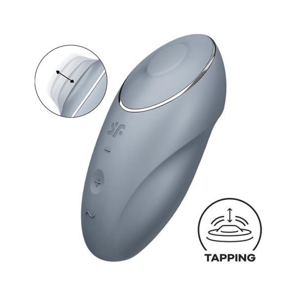 Satisfyer Tap and Climax 1 Vibrator and tapping (Grey)