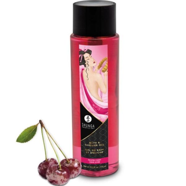 Shunga gel bain et douche cerise givrée