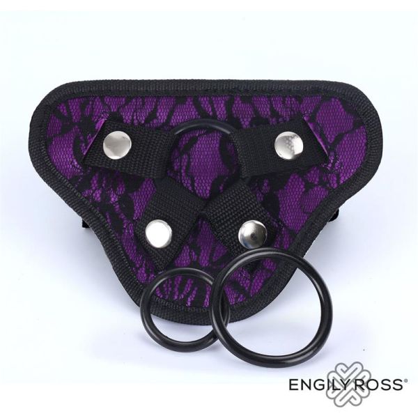 Dildox by Engily Ross Miley arnês universal ajustável com 3 anéis (roxo)