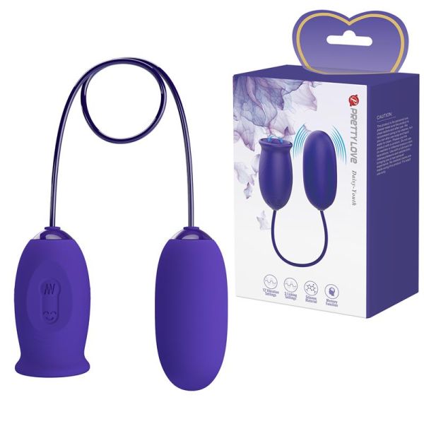 Pretty Love Daisy Youth Egg Vibrator and licking tongue