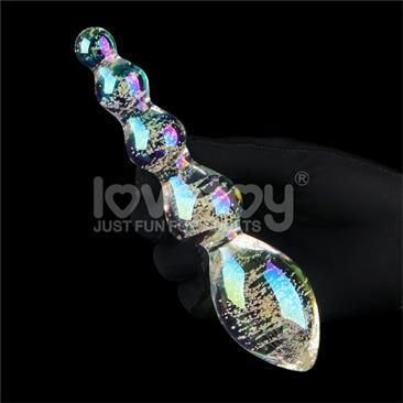 Lovetoy Glow in the Dark Glass Dildo Dark Twilight