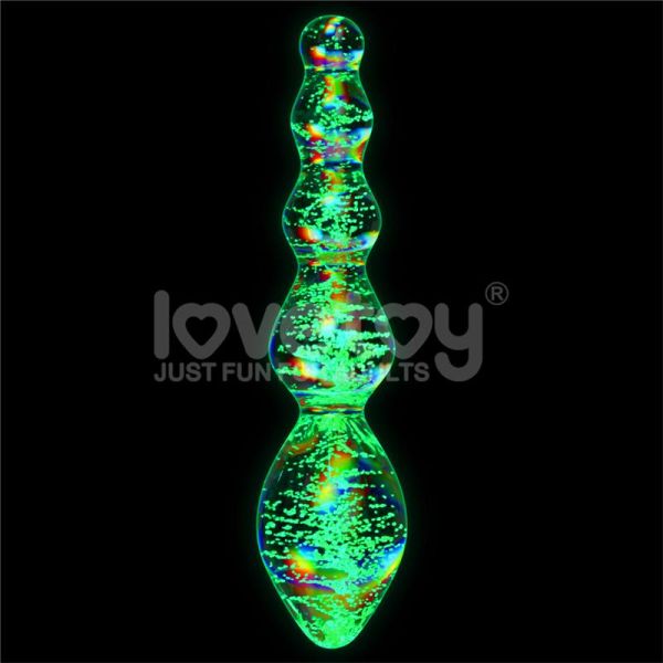 Lovetoy Glow in the Dark Glass Dildo Dark Twilight
