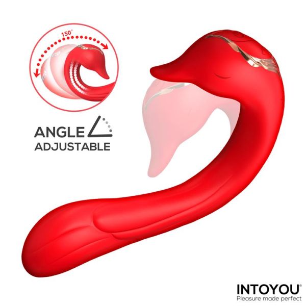 IntoYou Swana Vibrator mit leckender Zunge und verstellbarem Winkel