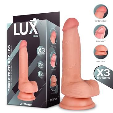 Lux Hans Triple Density Dildo with Balls 7.2"