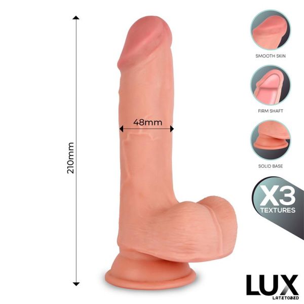 Lux Max Triple Density Dildo with Balls 8.2"
