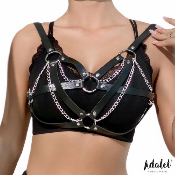 Adalet Lingerie Karina vegaaninen nahka rinnan yläosa ketjulla One