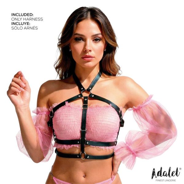 Adalet Lingerie Elva Vegan Leather Chest Harness One size