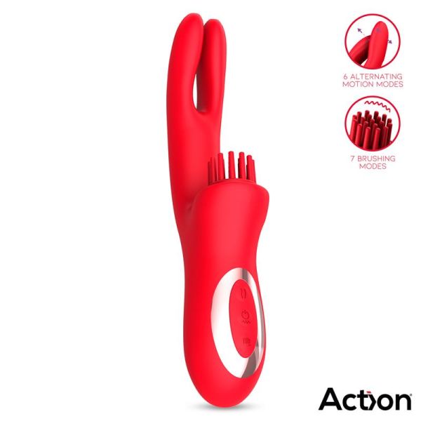 Action Bilma Vibe with Brushing Clit Stimulator and