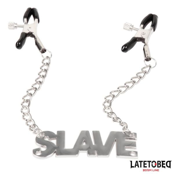 LateToBed pinces à seins avec pendentif Slave
