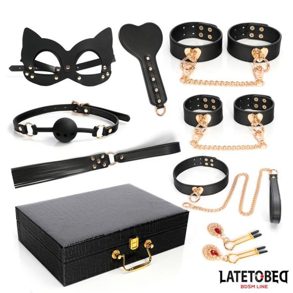 LateToBed Bondage Kit 8 pcs with Case