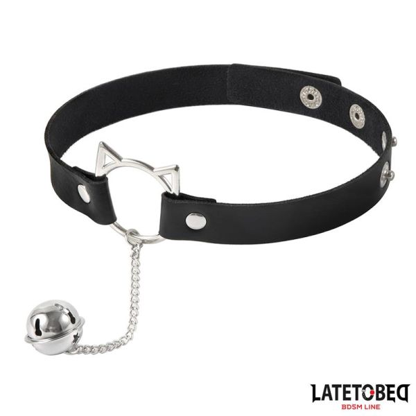 LateToBed choker with cat ear hoop and bell