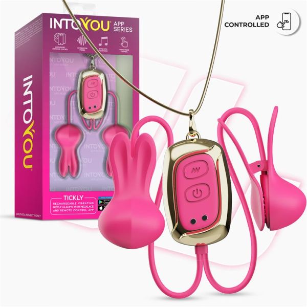 IntoYou Tickly Nipple Clamps ith Vibration, Remote and