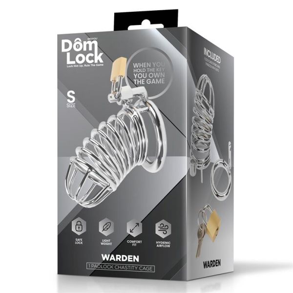 Domlock Warden Chastity Cage Size S