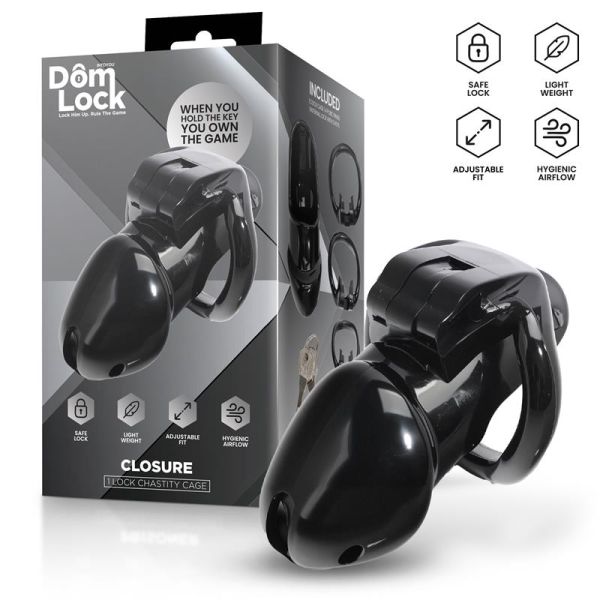 Domlock Closure Chastity Cage with Internal Lock