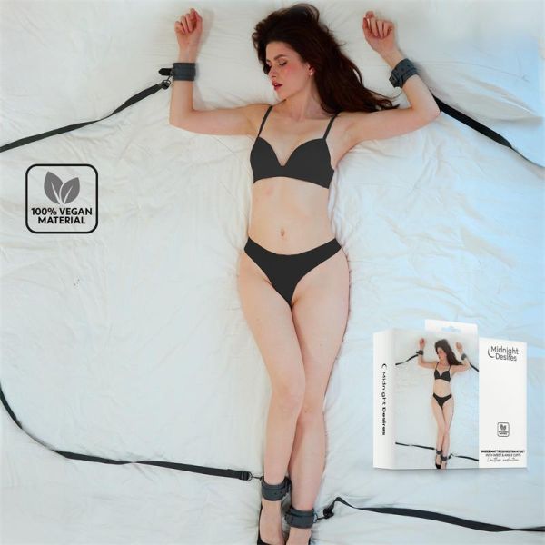 Midnight Desires set sous-matelas avec menottes poignets et chevilles