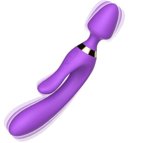 Urban Sky Double-Ended Wand Massager and G-Spot Vibrator, Purple