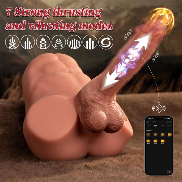 XISE Jonah demi-torse avec gode amovible