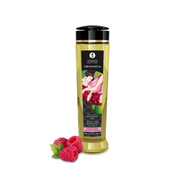 Shunga Organic Massage Oil Raspberry 240 ml