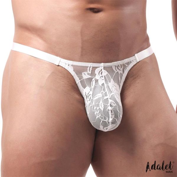 Adalet Man Luca Lace Thong (Branco)