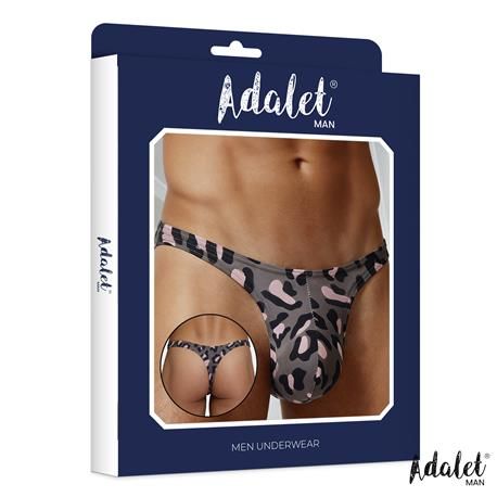 Adalet Man John Thong Low-Rise Grey Leopard