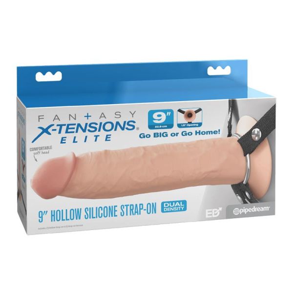 Fantasy X-tensions Hollow Silicone Strap-On 9"