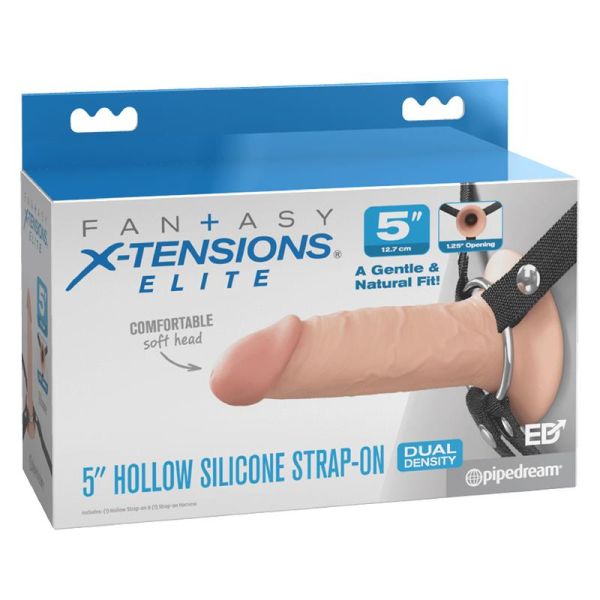 Fantasy X-tensions Hollow Silicone Strap-On 5"