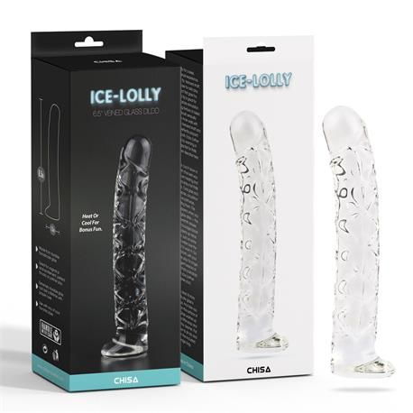 Chisa dildo de vidro com veias para iniciantes 6,5"