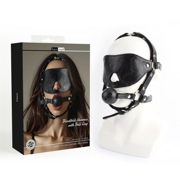 Chisa Head Harness with Blindfold and Ball Gag