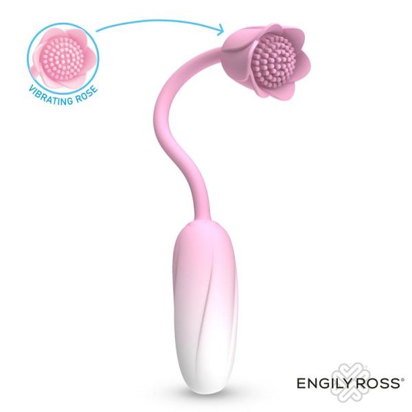 Engily Ross Florae Vibrating Egg with Rose Stimulator and Remote Control
