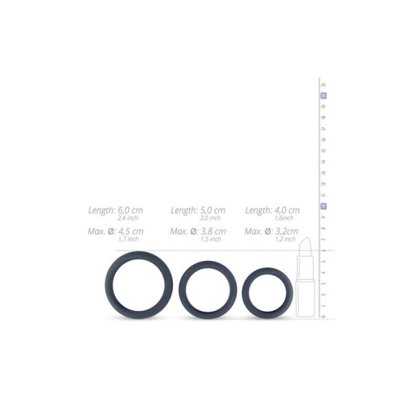 Set 3 Pieces Cock Ring Silicone - Image 3