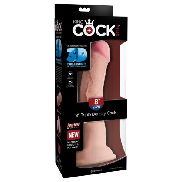 3D Triple Density Dildo Plus 8 Flesh - Image 7