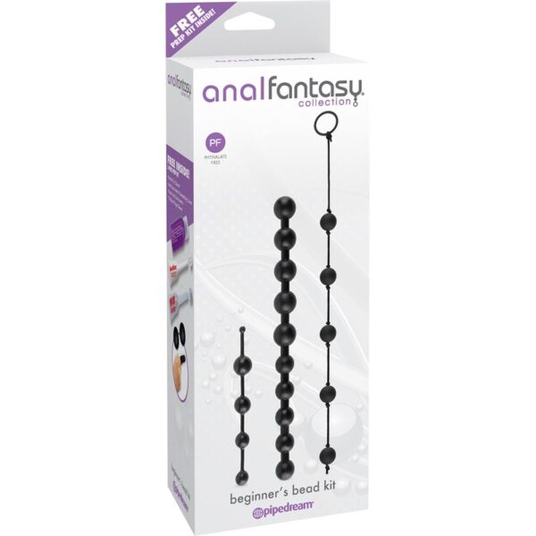 Anal Fantasy Collection  Beginners Bead Kit - Colour Black - Image 3