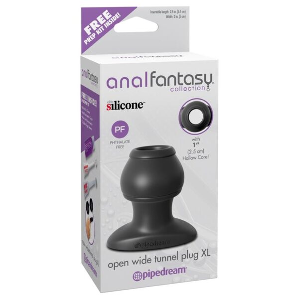 Anal Fantasy Collection Open Wide Tunnel Plug XL - Colour Black - Image 6
