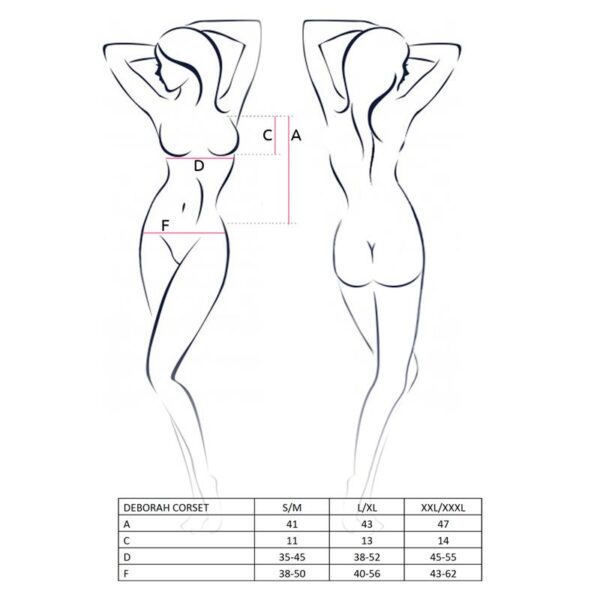 Deborah Corset Black XXL/XXXL - Image 2