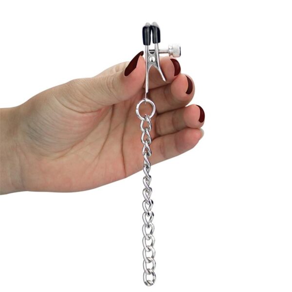 Chain with Nipple and Clitoris Clamps Pink - Image 3