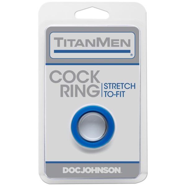 Cock Ring Stretch To Fit Blue - Image 2
