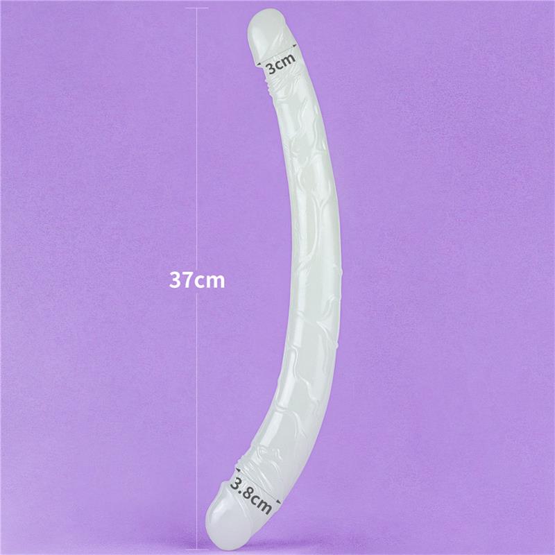 Double Dildo Lumino 14.5 Blue Light - Image 7