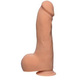 Dual Density Dildo Master D with Testicles 10 Ultraskyn Vanilla