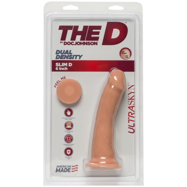 Dual Density Dildo Slim D 6 Ultraskyn Flesh - Image 2