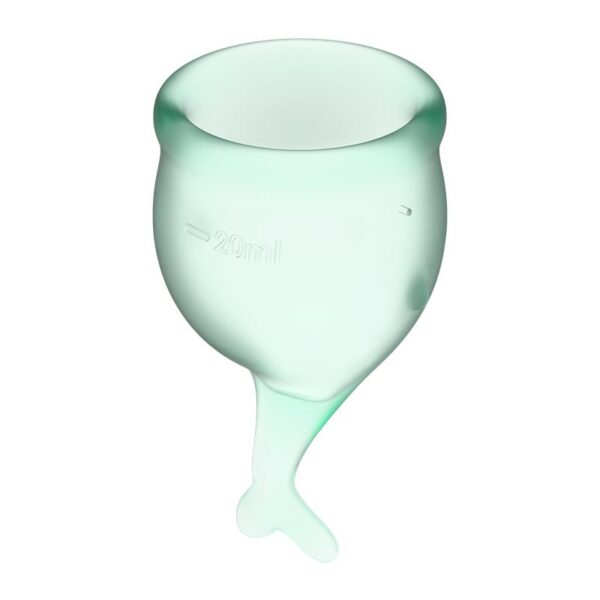 Feel Secure Menstrual Cup Light Green Pack of 2 - Image 2