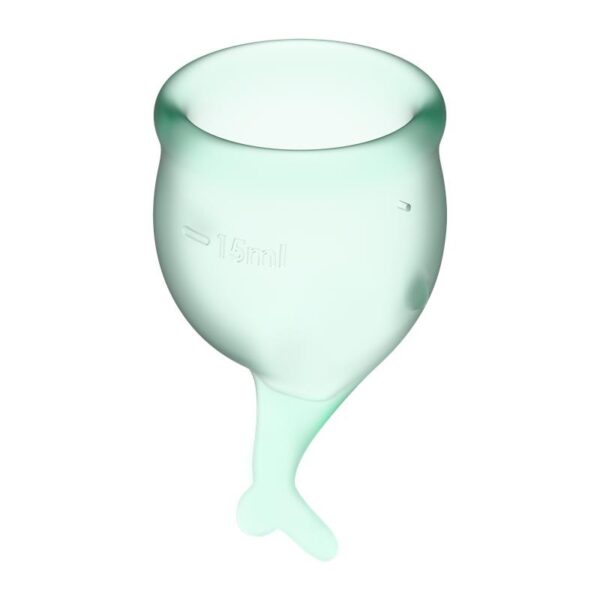 Feel Secure Menstrual Cup Light Green Pack of 2 - Image 3