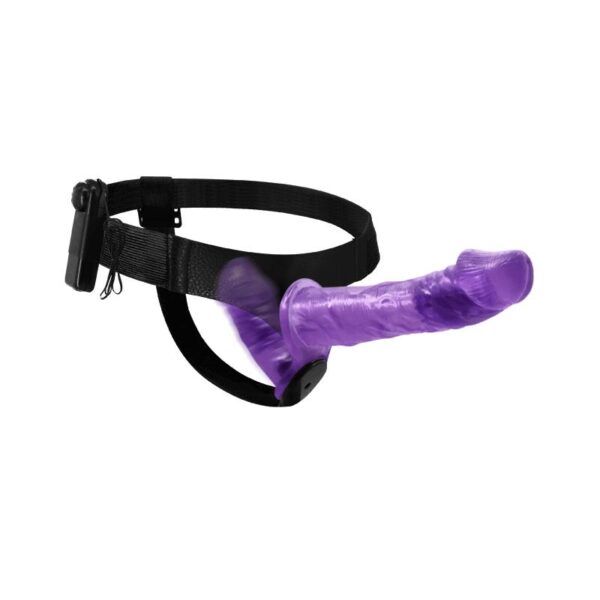 Harness Double Dildo with Vibration Purple - Image 2