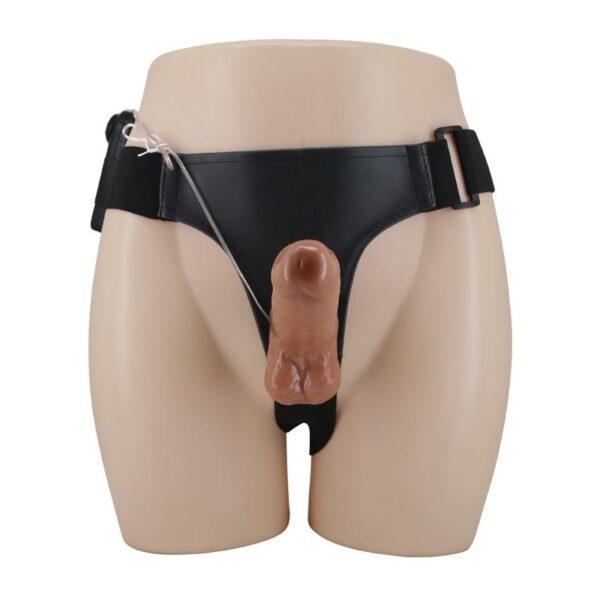 Harness with Double Retractable Dildo with Vibration - Image 3