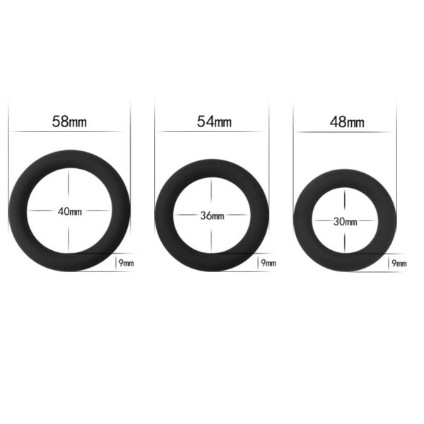 Pack of 3 Penis Ring Power Plus Black - Image 5