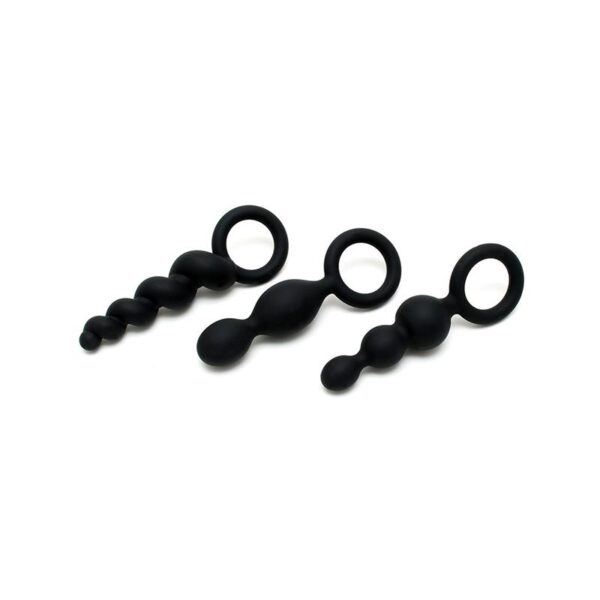 Pack of 3 Plugs Silicone Black - Image 3