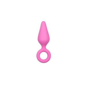 Pink Buttplugs With Pull Ring - Large
